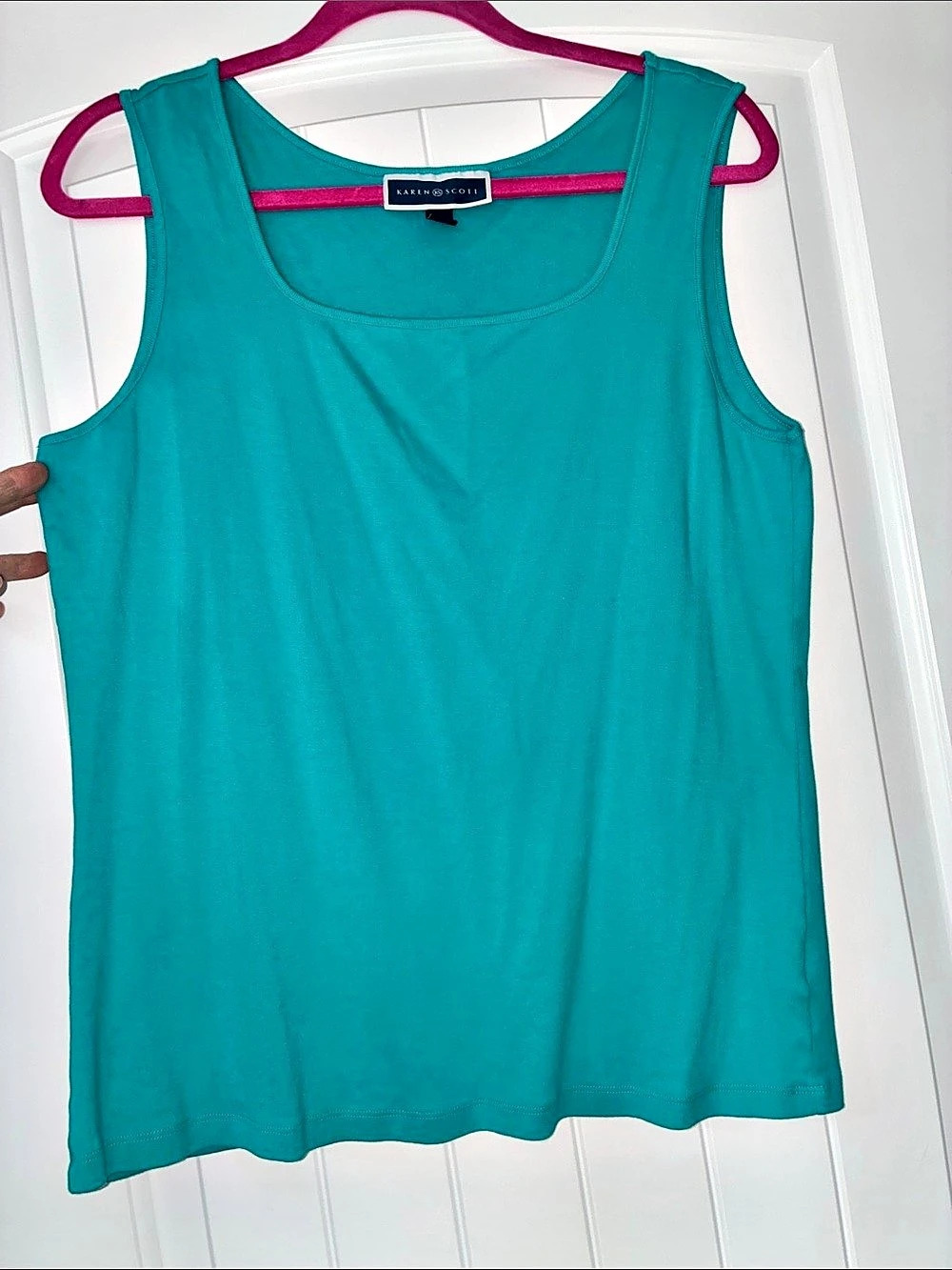 Karen Scott Tank Top in Blue Size XL Like New